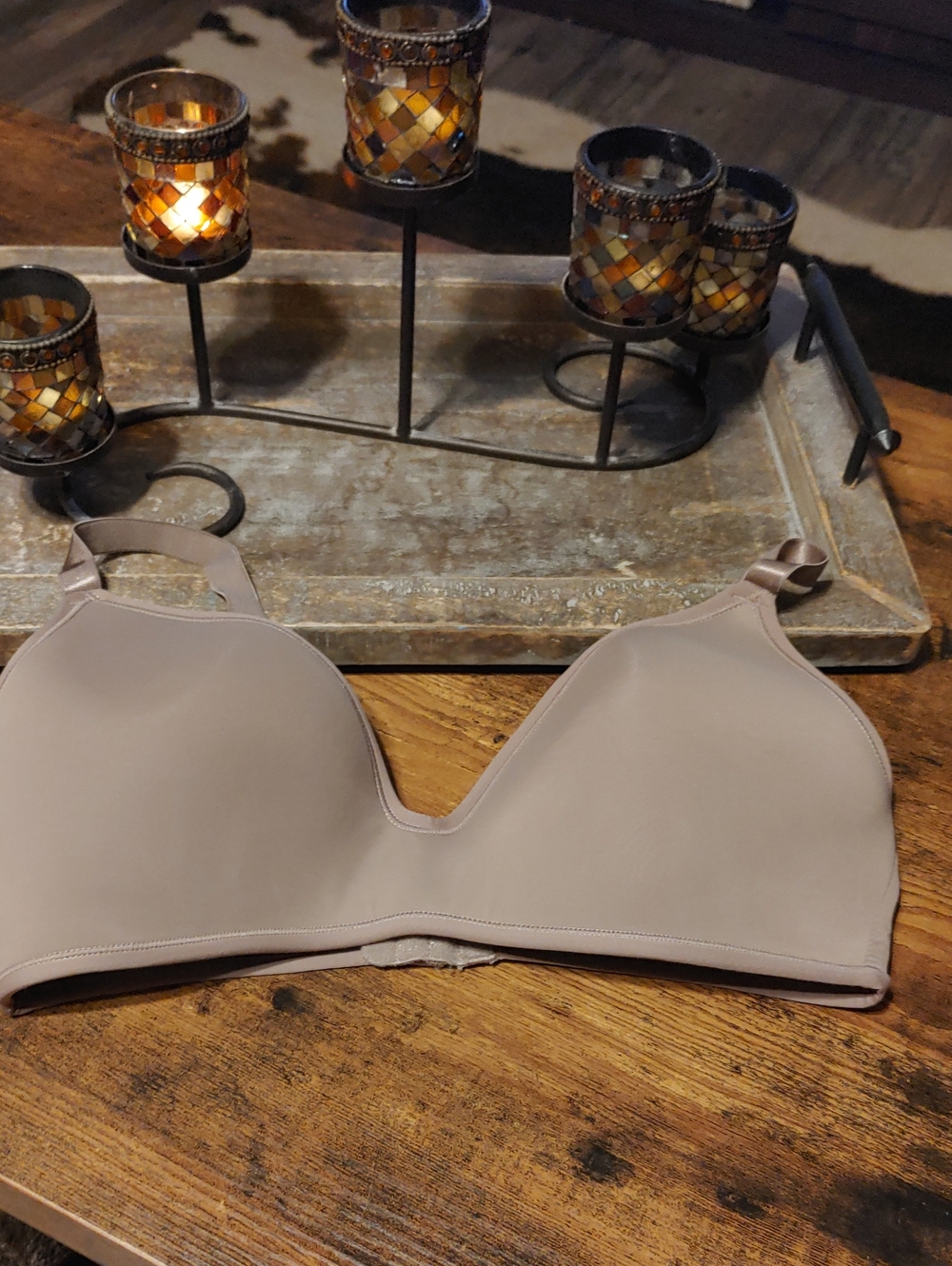 Rene Rofe 36D Milk Chocolate colored Padded Wirefree Super Comfy Bra